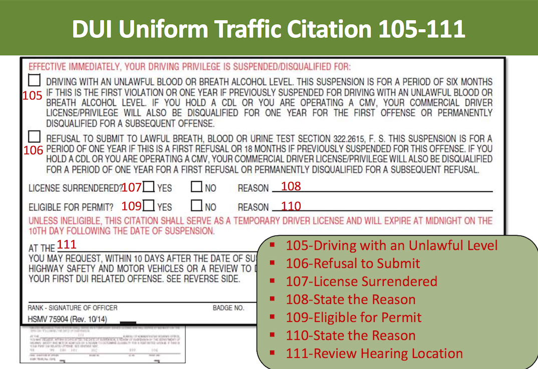 what is a traffic citation in florida
