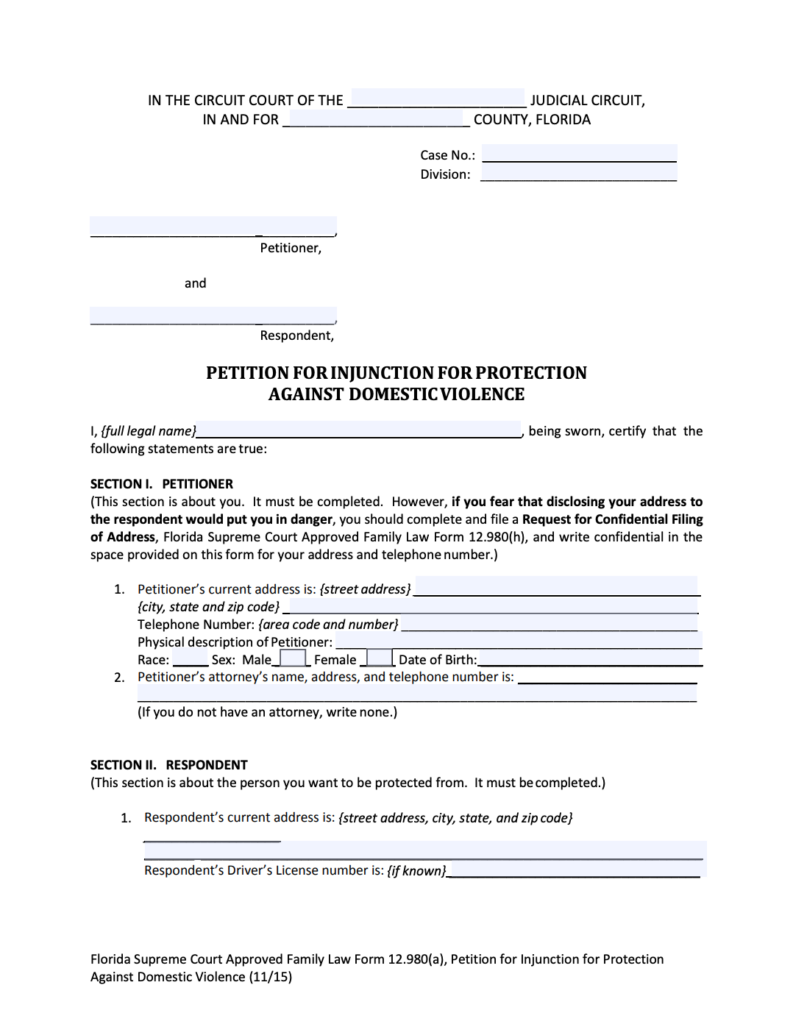 Responding to a Domestic Violence Injunction | Sammis Law