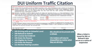 DUI Uniform Traffic Citation in Florida