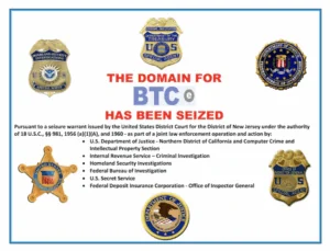 BTC-e seizure for civil asset forfeiture proceedings