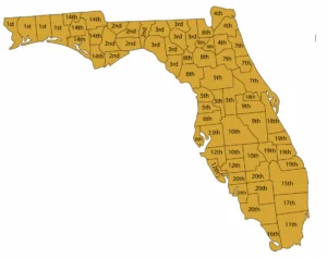 Map of Judicial Circuits in Florida
