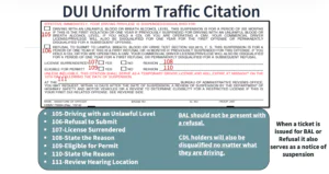 DUI Uniform Traffic Citation in Florida